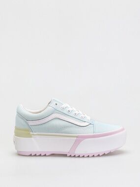 Vans| Old Skool Stacked Light Blue Lilac Pastel Platform Lace-Up Sneakers Sz 7